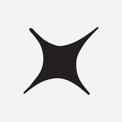 Abstract black star shape vector