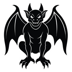 vector illustration of a black cat