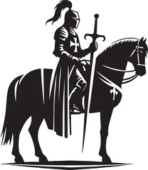 Crusader knight silhouette