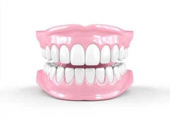Obraz premium Medically accurate teeth are depicted in a 3D illustration showing crowded teeth and abnormal dental occlusion