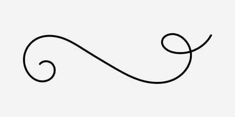 Elegant minimalist abstract line art, hand drawn vector
