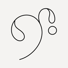 Elegant minimalist abstract line art, hand drawn vector