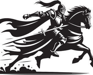 Crusader knight silhouette