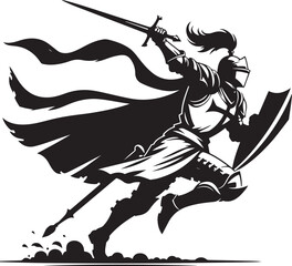 Medieval knight vector