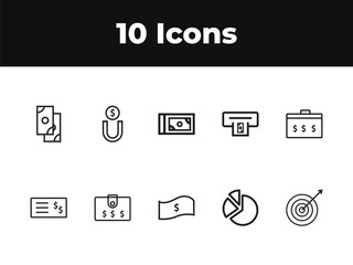 WebFinancial Income line icon set. Set of outline icons related to income, profit, salary, money growth and others. Financial Income outline icons set.
