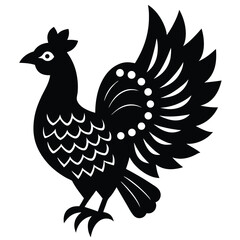 rooster isolated on white background