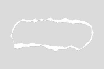 Torn paper effect on a gray background, element vector