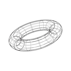 3D Wireframe Abstract Shape