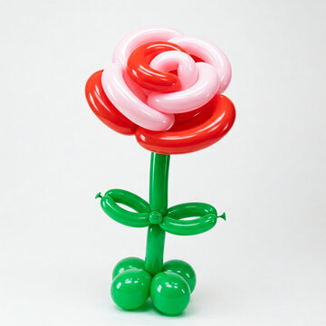 balloon sculpture of a rose balloon modelling