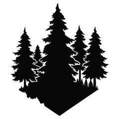 Obraz premium set of christmas trees