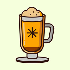 A Delicious Winter Beverage in a Mug with a Snowflake Design A Warm Drink Perfect for a Cold Day Cozy and Inviting Hot Chocolate or Coffee