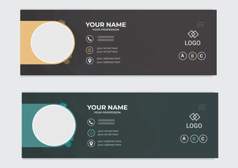 creative modren email signature & email footer template design  