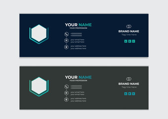 creative modren email signature & email footer template design  