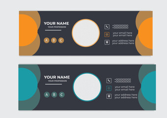 creative modren email signature & email footer template design  
