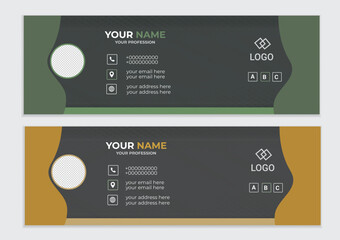 creative modren email signature & email footer template design  