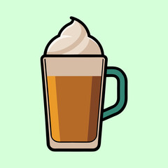 A Delicious Cup of Whipped Cream Coffee Drink in a Mug