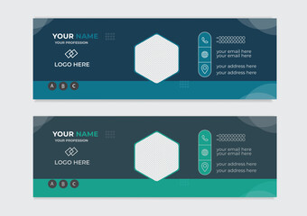 creative modren email signature & email footer template design  