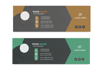 creative modren email signature & email footer template design  