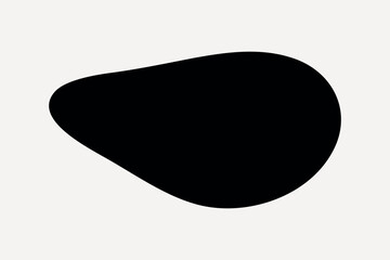 Abstract black shape on white vector