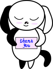 감사인사를 하는 강아지