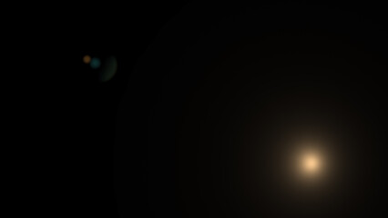 Abstract Light Flare Surrounded by Dark Space