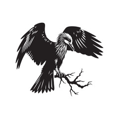 Minimalist Black Kite Silhouette - Black Kite Vector - Black Kite Illustration - Black and White Black Kite Design.