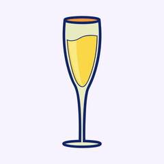 A glass of champagne celebration drink toast alcohol beverage festive party new year