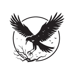 Minimalist Black Kite Silhouette - Black Kite Vector - Black Kite Illustration - Black and White Black Kite Design.