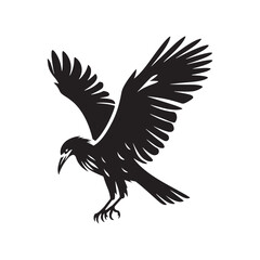 Minimalist Black Kite Silhouette - Black Kite Vector - Black Kite Illustration - Black and White Black Kite Design.