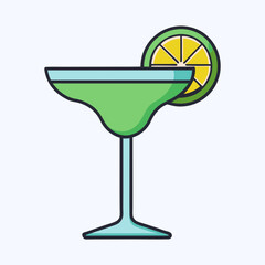 Refreshing Green Margarita Cocktail with Lime Garnish A Summer Drink Recipe Idea