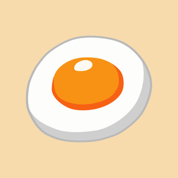 recommend clip art: Simple Illustration of Fried Egg