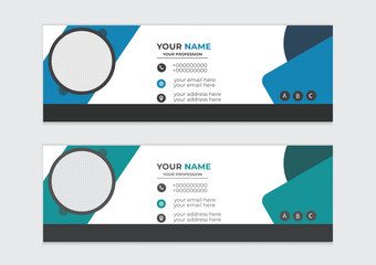 creative modren email signature & email footer template design  