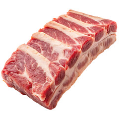 Fototapeta premium Raw pork and meat cuts on white background for food and cooking use