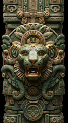 Fototapeta premium Esplendor Ancestral: Mural Maya en Dimensión Viva