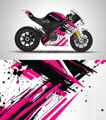 abstract background with motorcycle wrap design.