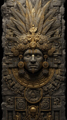 Naklejka premium Esplendor Ancestral: Mural Maya en Dimensión Viva