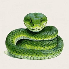 Serpentine wash boa constrictor isolated watercolor vector illustration svg 