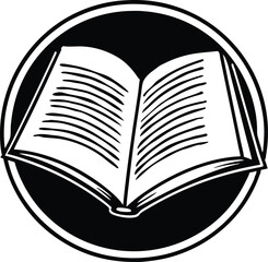 Book Line art silhouette vector . academy  open book outline multipul style for your unique design.