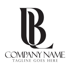 Initial BL or LB creative, modern, and elegant vector logo design templates for a luxury business