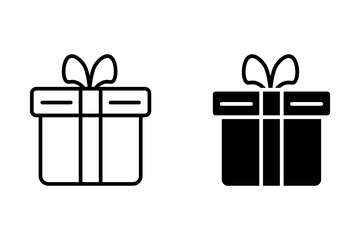 gift icon. vector.Editable stroke. Linear style sign for use web design,logo. Symbol illustration.