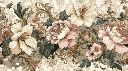 Esplendor Victoriano: Intrincado Encanto Floral