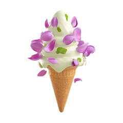 Sunny spring picnic with blossoms and ice cream outdoor celebration vibrant nature joyful gathering