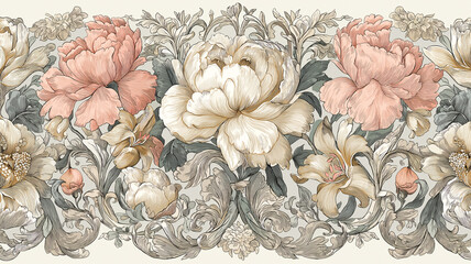 Esplendor Victoriano: Intrincado Encanto Floral