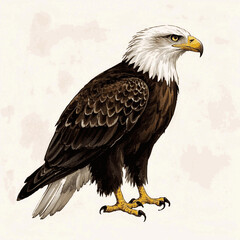 Skyward strokes eagle isolated watercolor vector illustration svg 