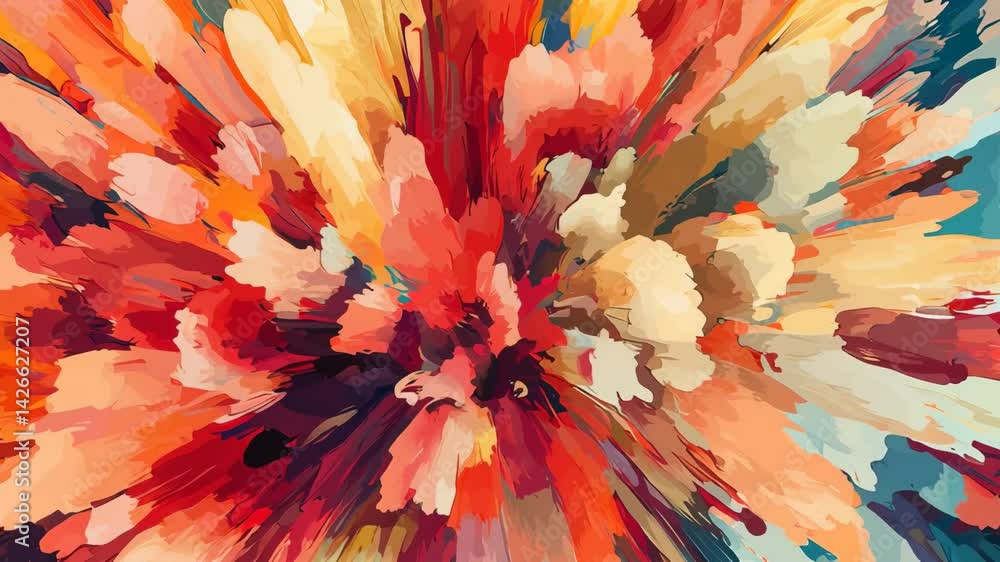 Poster vibrant colorful explosion of paint creating an artistic abstract background for creative designs an