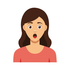 surprised young woman shocked expression.eps