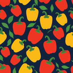 Red Yellow Pepper Pattern
