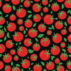 Red Tomato Seamless Pattern
