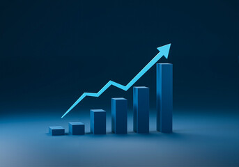 Abstract Financial Growth Chart Arrow Up Success