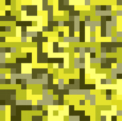 Pixel pattern close up,yellow block mosaic